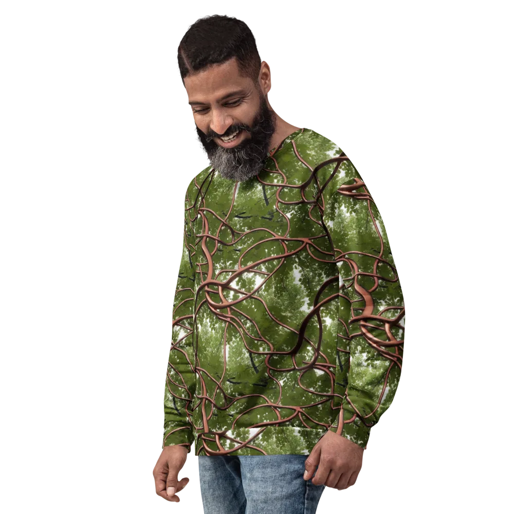 Copper Tendril on Sweatshirt — Left Front