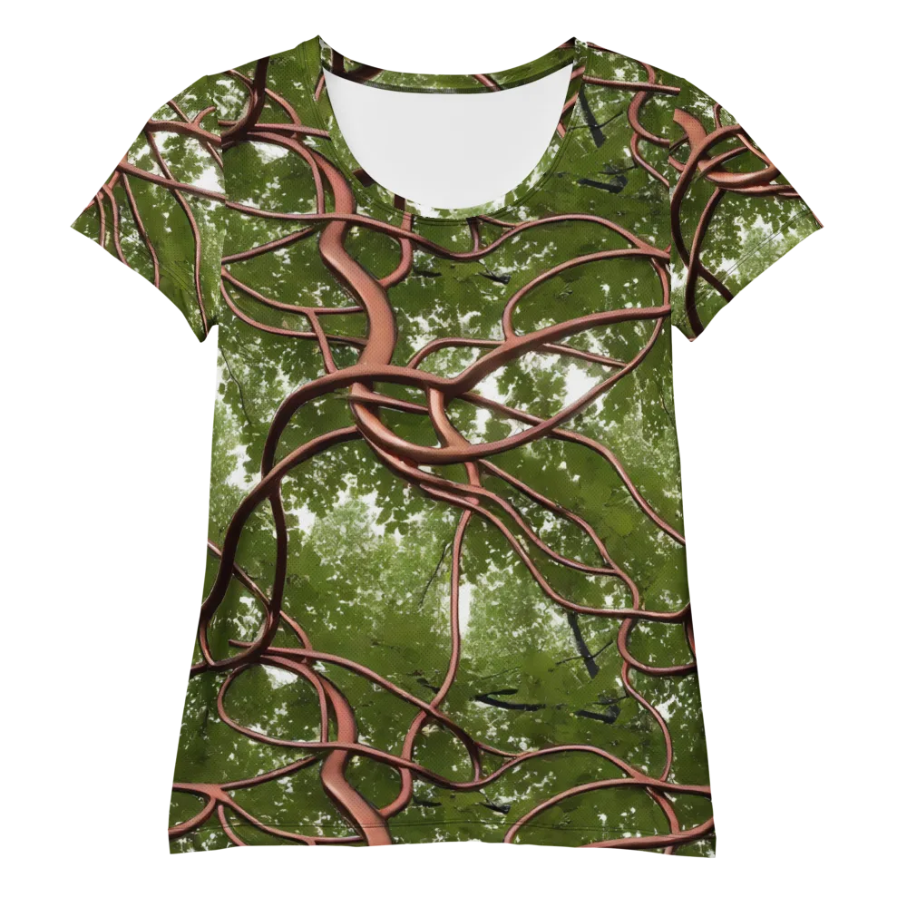 Copper Tendril on Women's Athletic T-Shirt — Front