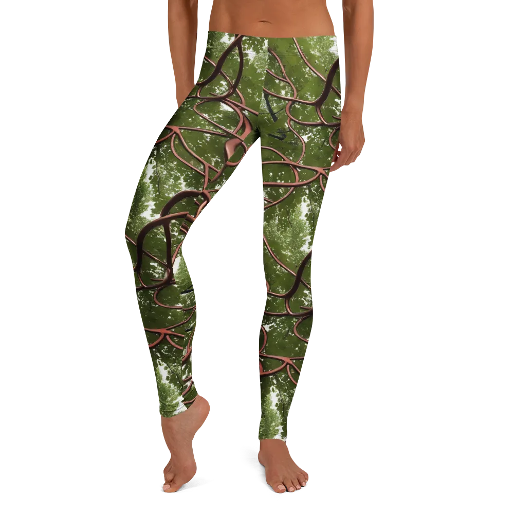 Copper Tendril on Leggings — Front