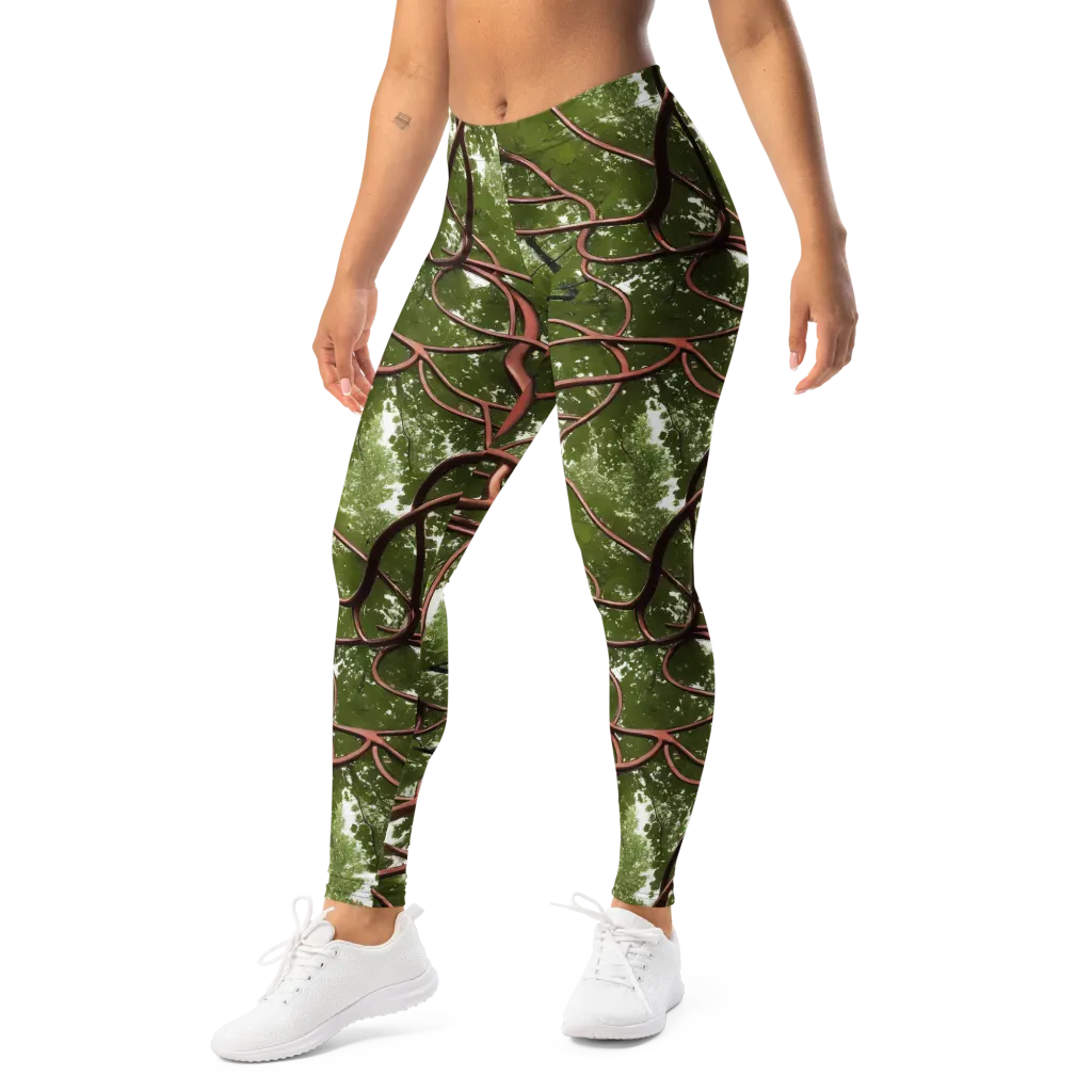 Copper Tendril on Leggings — Left Front