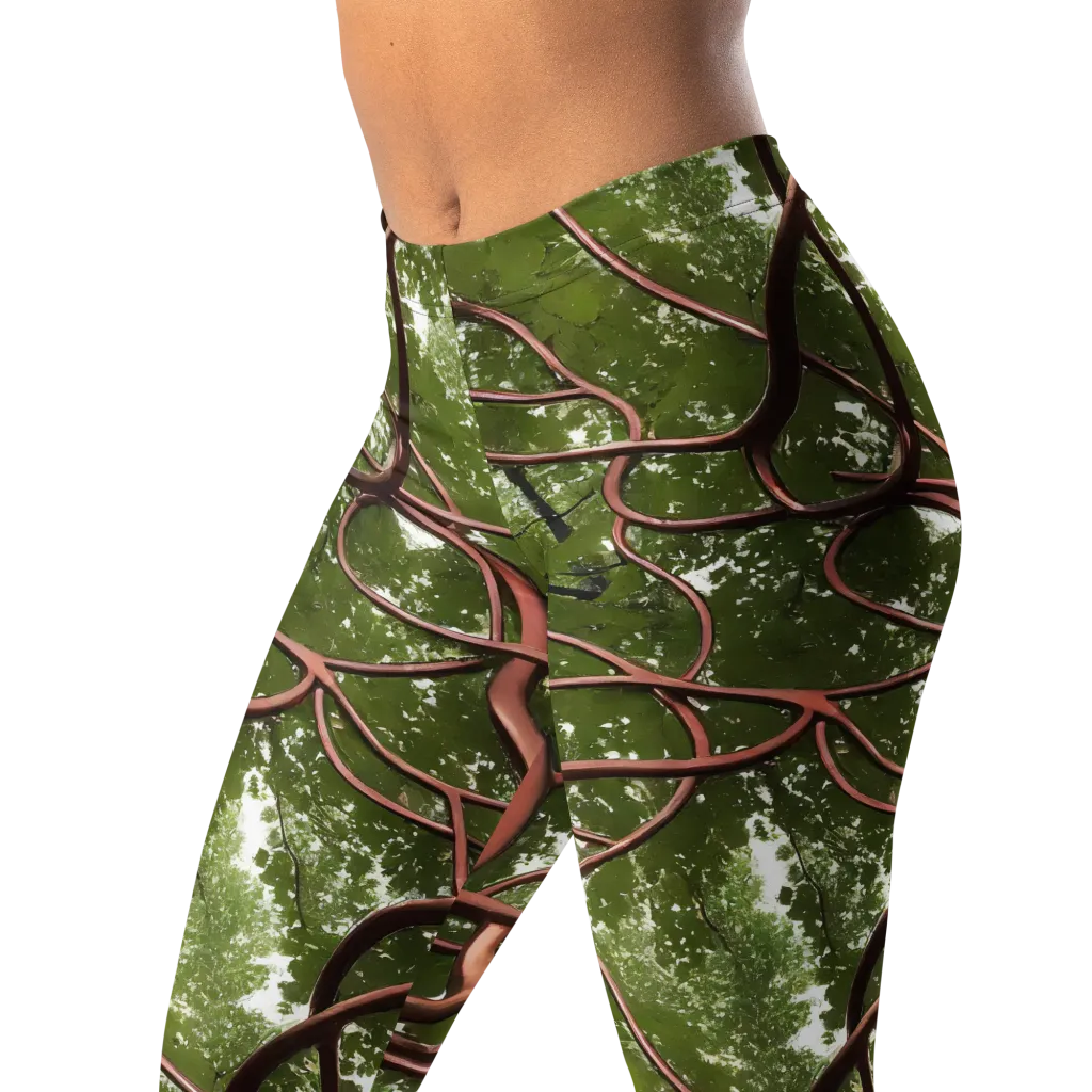 Copper Tendril on Leggings — Left Front