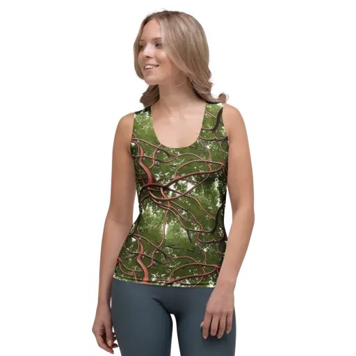 Copper Tendril on a Women's Tank Top
