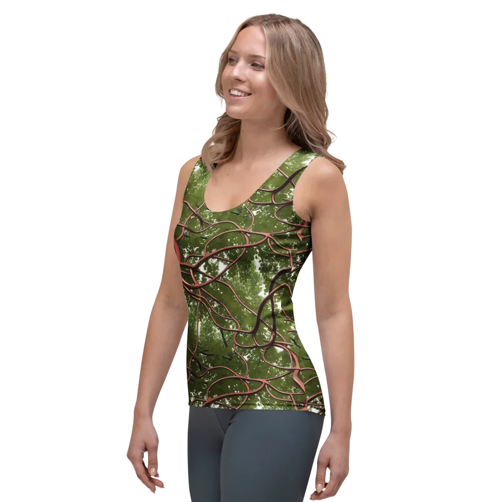 Copper Tendril on Women's Tank Top — Left Front