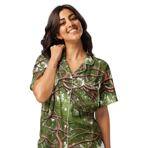 Copper Tendril on a Women's Short Sleeve Pajama Top