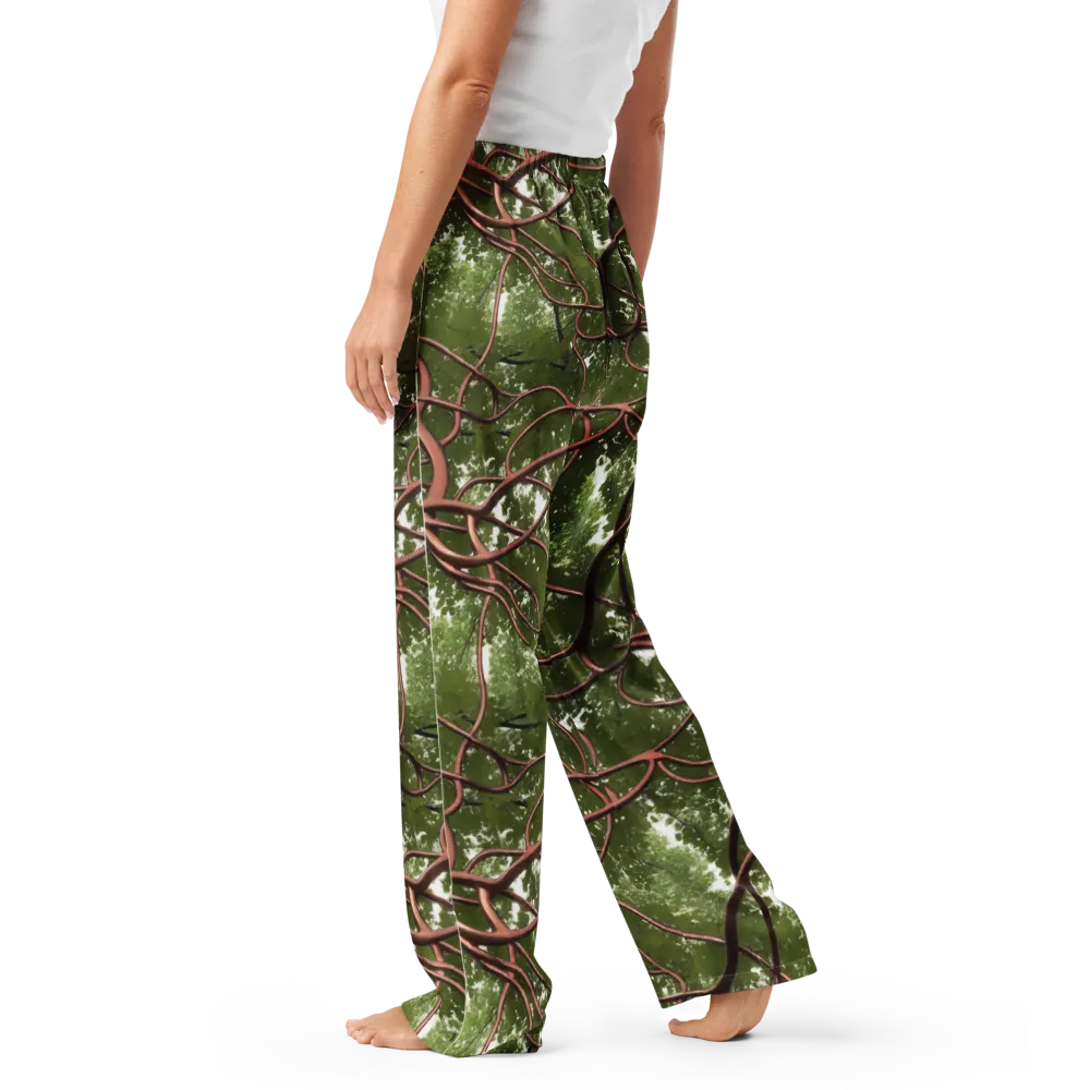 Copper Tendril on Women's Pajama Pants — Left