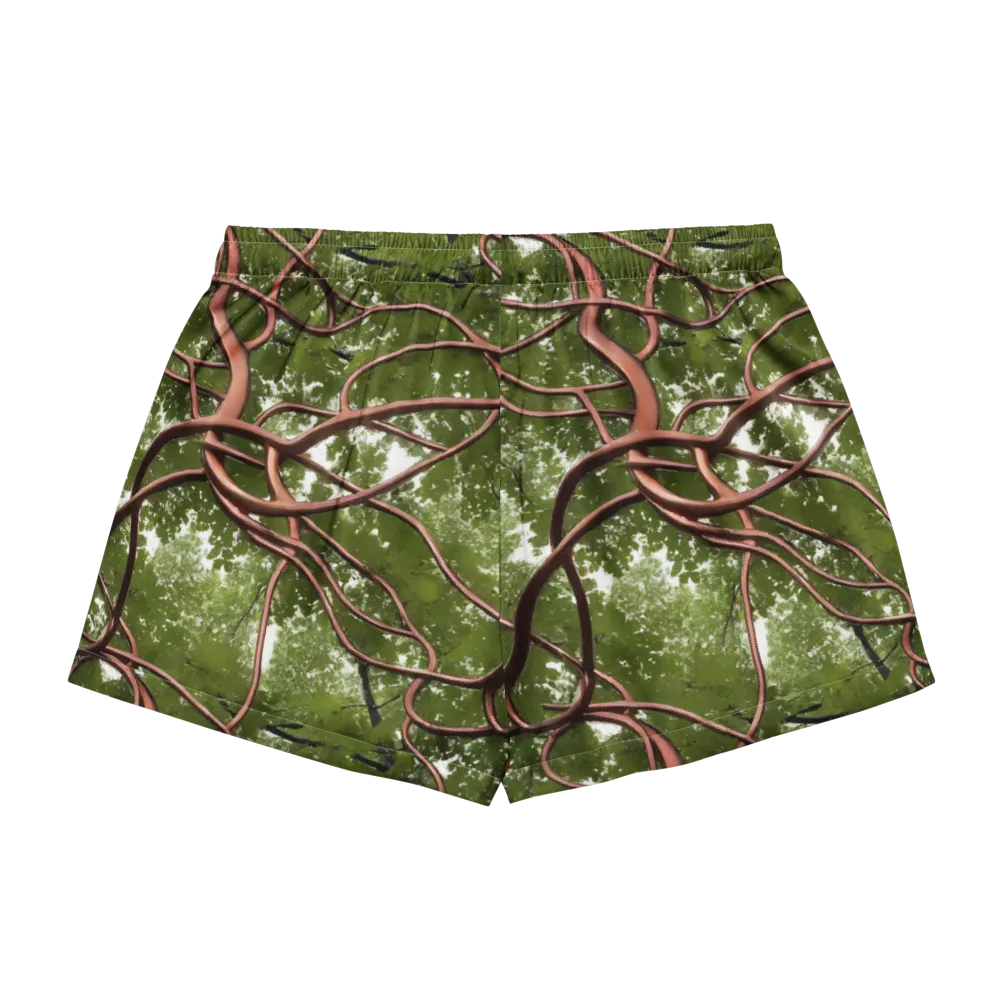 Copper Tendril on Women's Pajama Shorts — Back