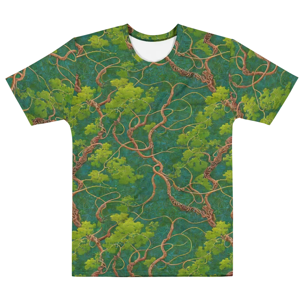 Emerald Tangle on Men's Cotton Crew Neck T-Shirt — Front