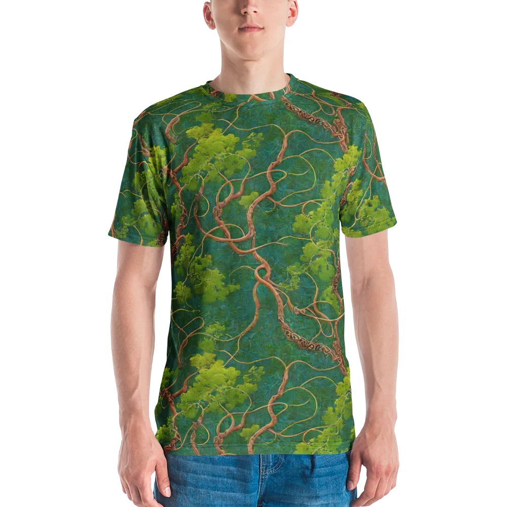 Emerald Tangle on Men's Crew Neck T-Shirt — Front