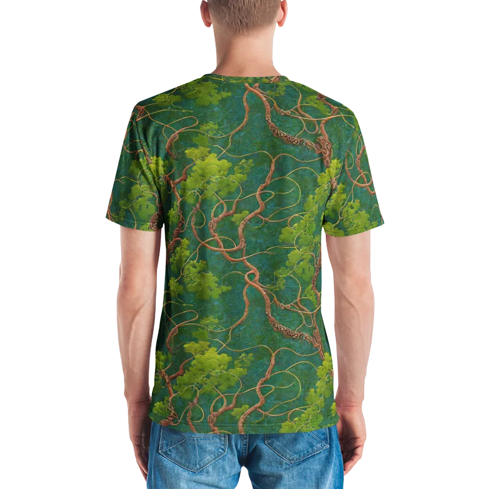 Emerald Tangle on Men's Crew Neck T-Shirt — Back