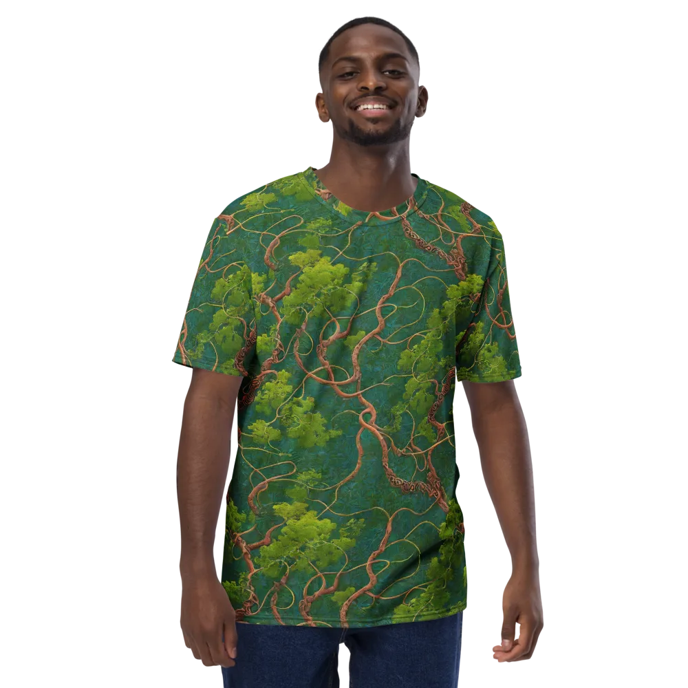 Emerald Tangle on Men's Crew Neck T-Shirt — Front
