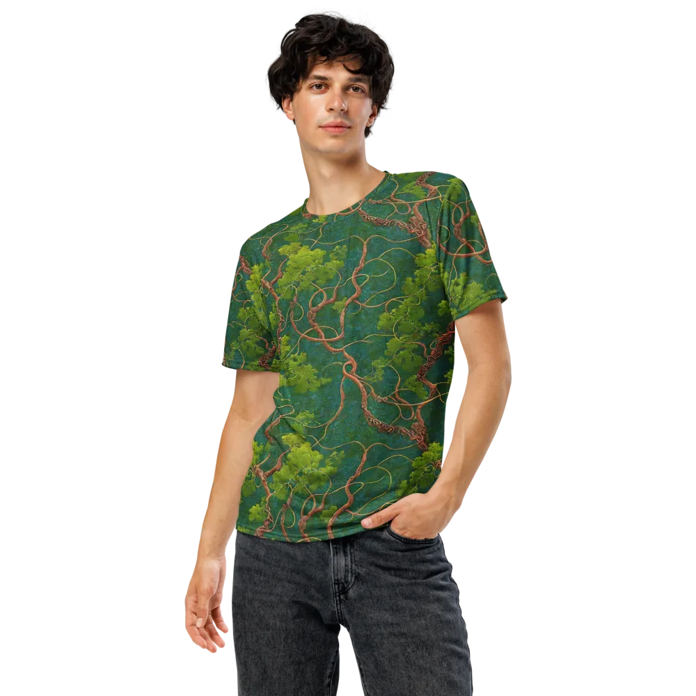 Emerald Tangle on Men's Crew Neck T-Shirt — Front