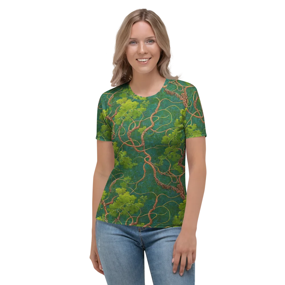 Emerald Tangle on Women's Crew Neck T-Shirt — Front