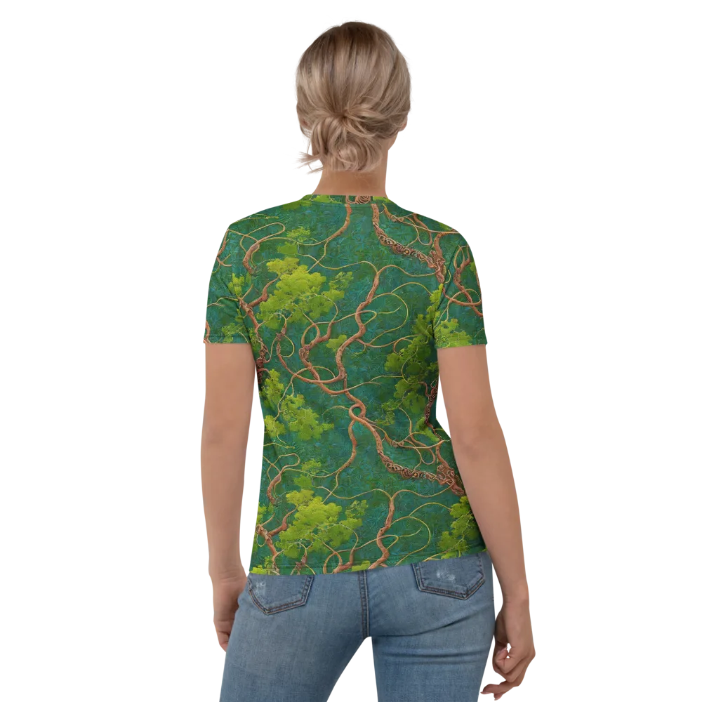Emerald Tangle on Women's Crew Neck T-Shirt — Back