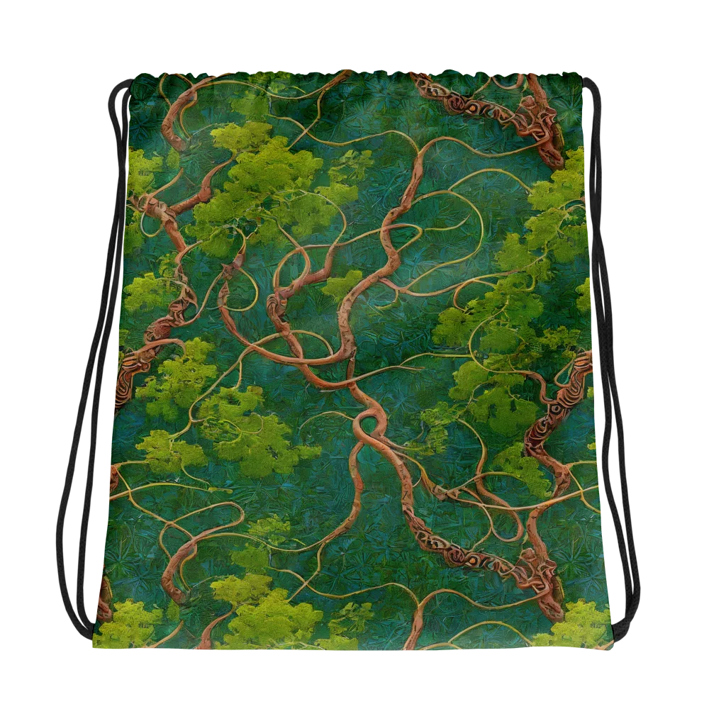 Emerald Tangle on Drawstring Bag — Photo