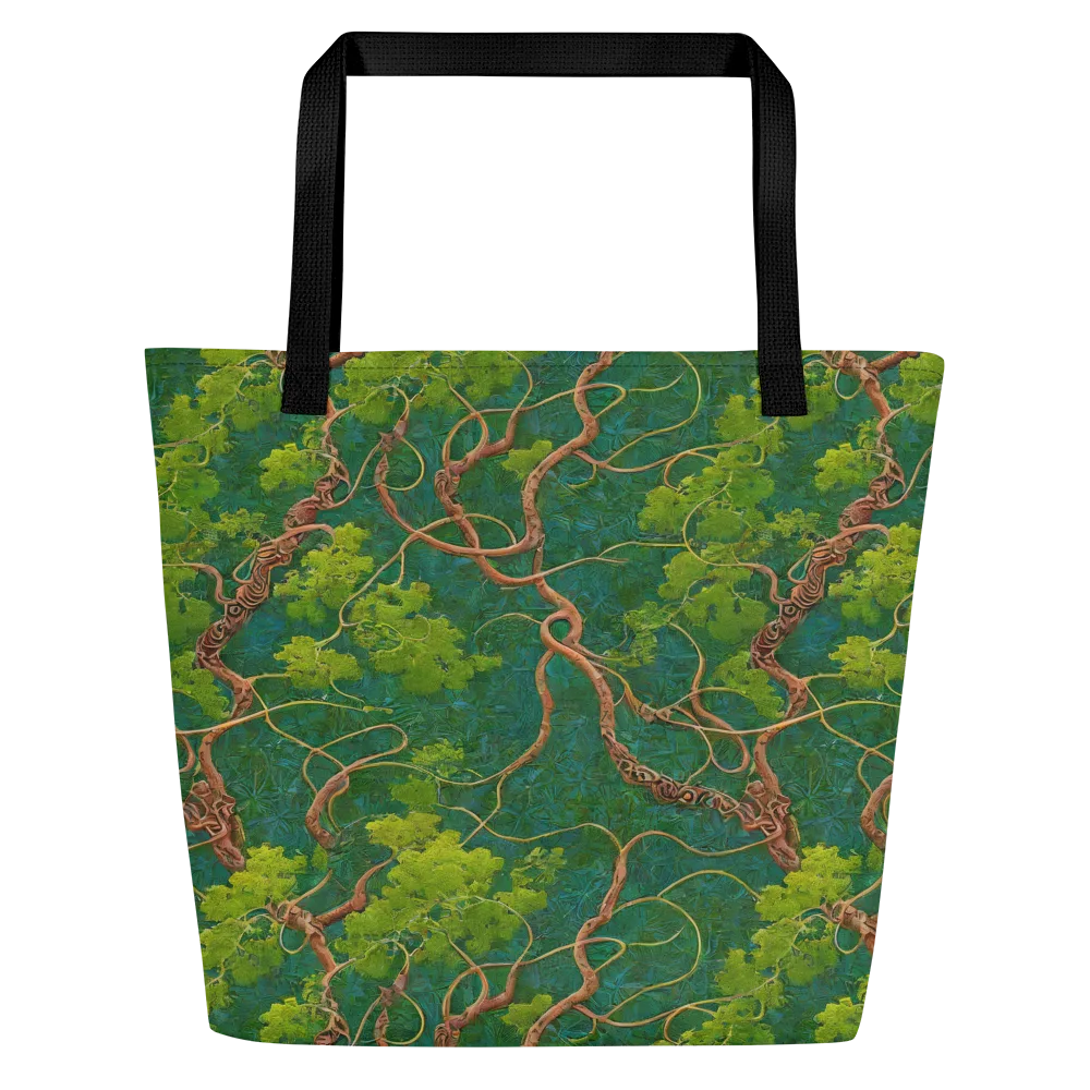 Emerald Tangle on Large Tote Bag W/ Pocket — Front