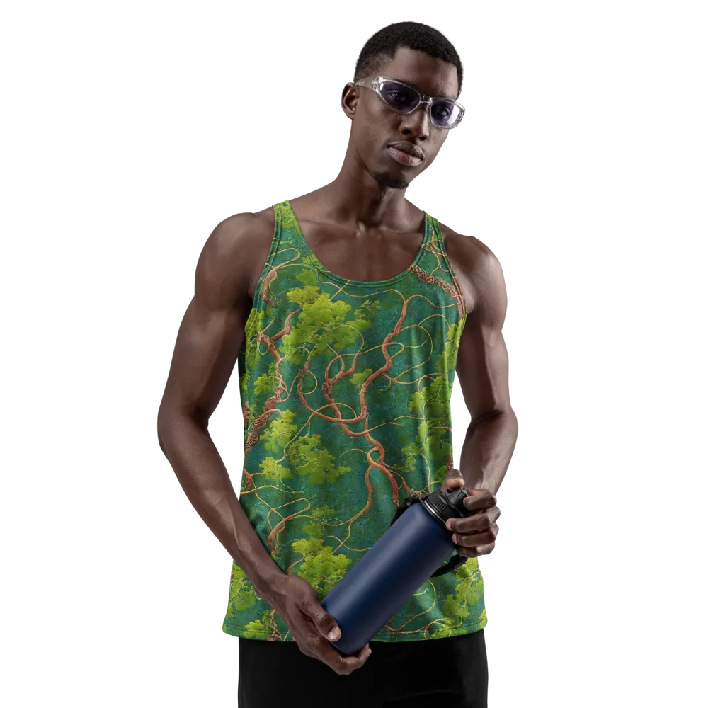 Emerald Tangle on Men's Tank Top — Front