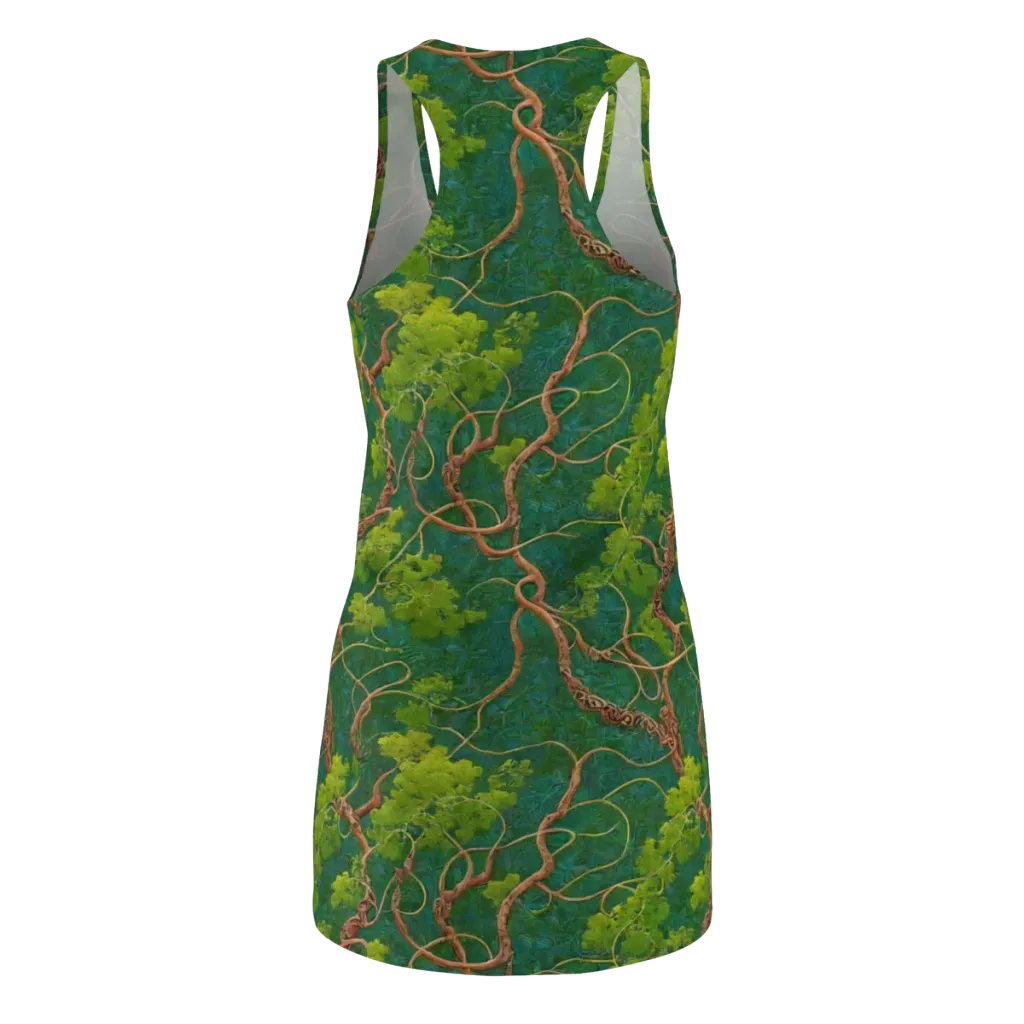 Emerald Tangle on Racerback Dress — Back
