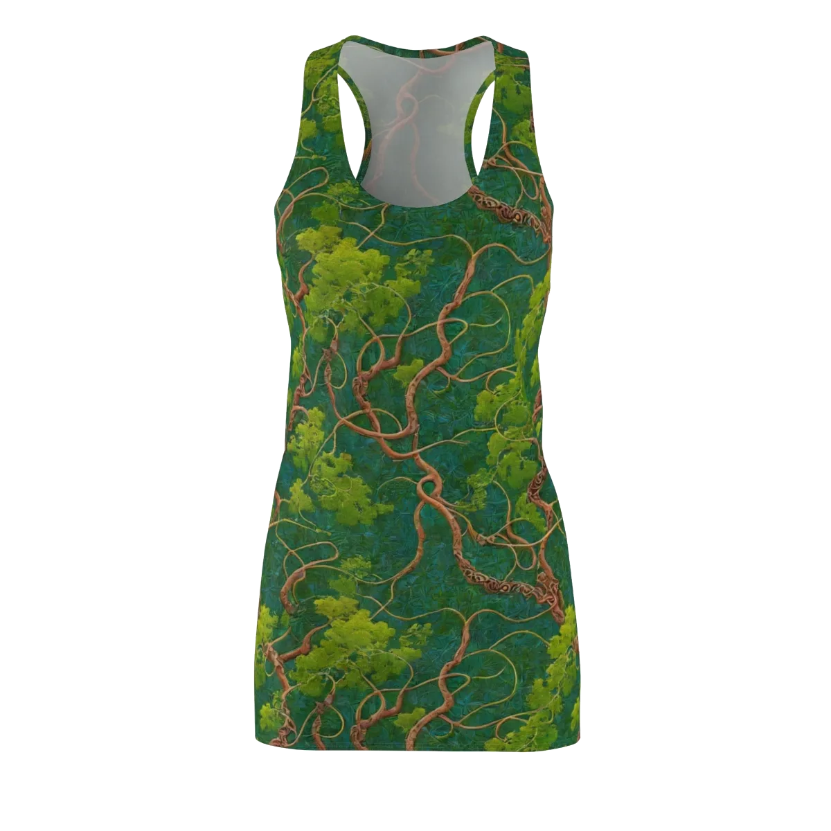 Emerald Tangle on Racerback Dress — Front