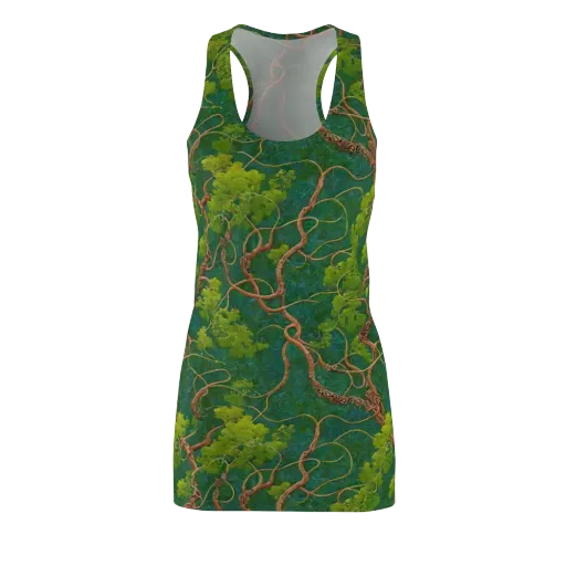 Emerald Tangle on a Racerback Dress