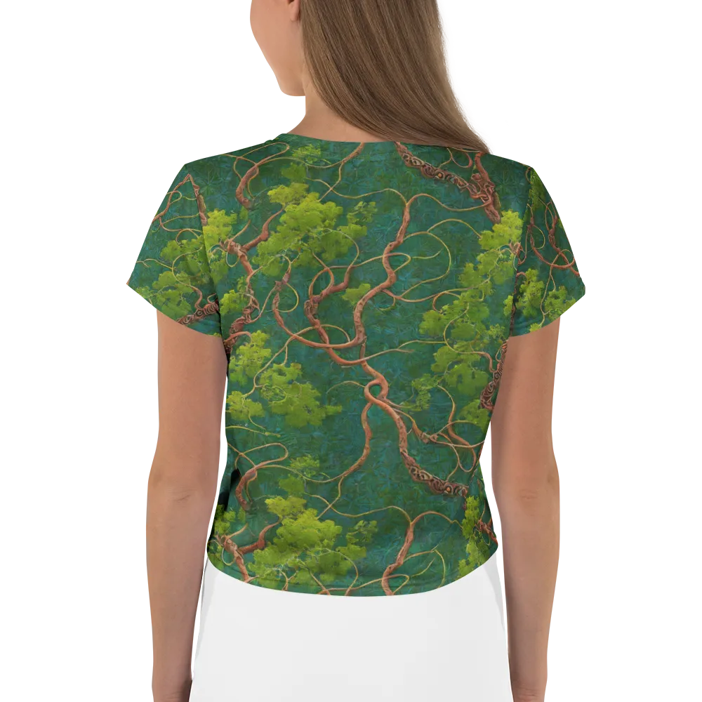 Emerald Tangle on Crop Tee — Back