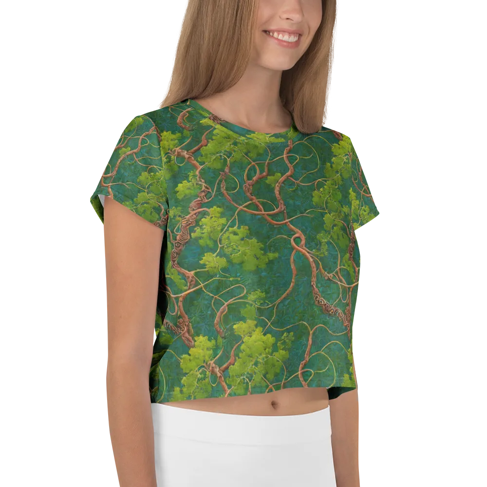 Emerald Tangle on Crop Tee — Right