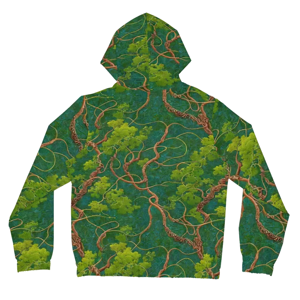 Emerald Tangle on Women's Full-Zip Hoodie — Back