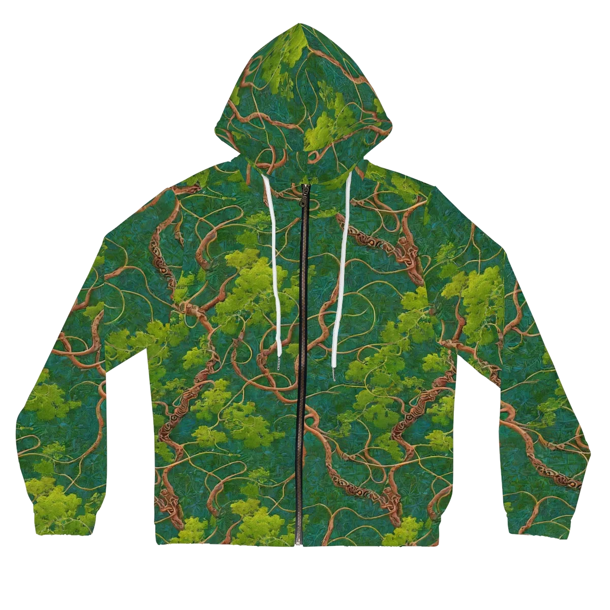 Emerald Tangle on Women's Full-Zip Hoodie — Front