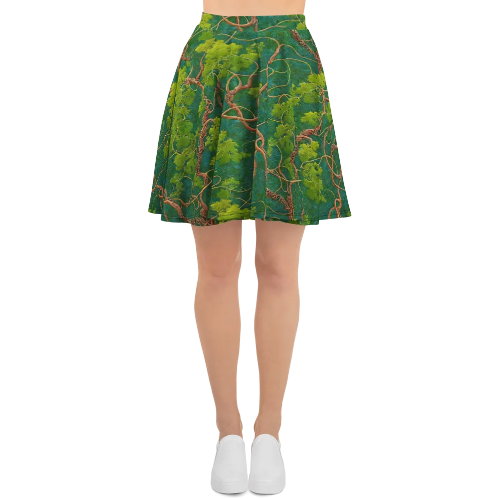 Emerald Tangle on Skater Skirt — Front