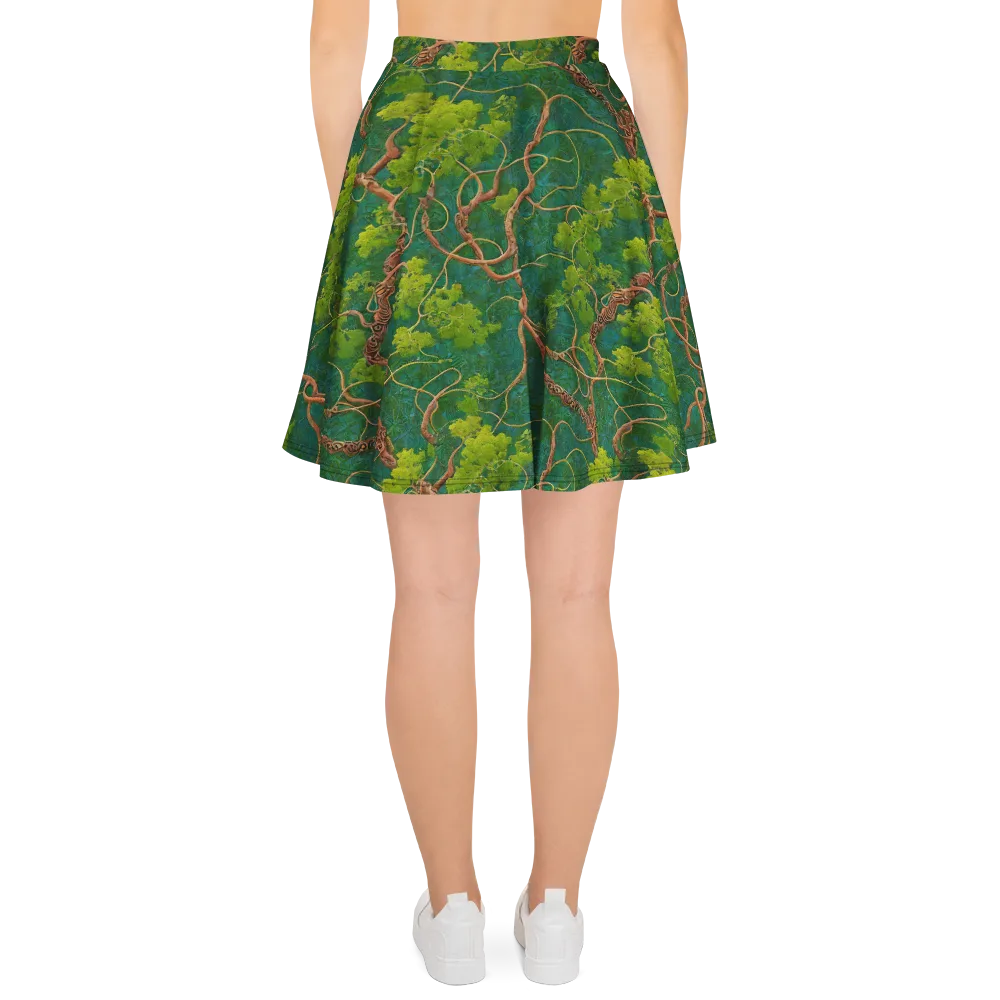 Emerald Tangle on Skater Skirt — Back