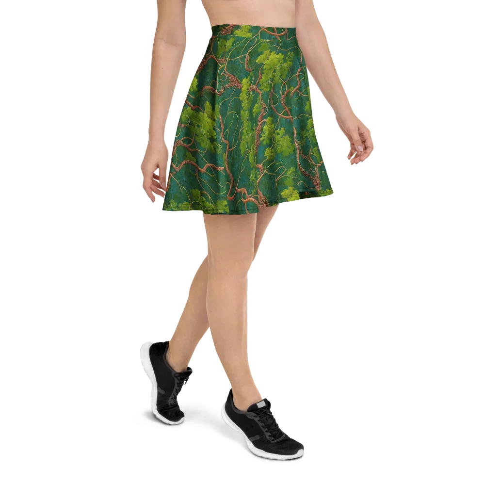 Emerald Tangle on Skater Skirt — Right