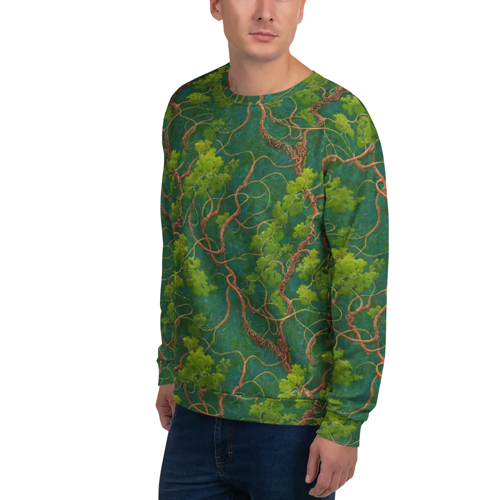 Emerald Tangle on Sweatshirt — Left Front