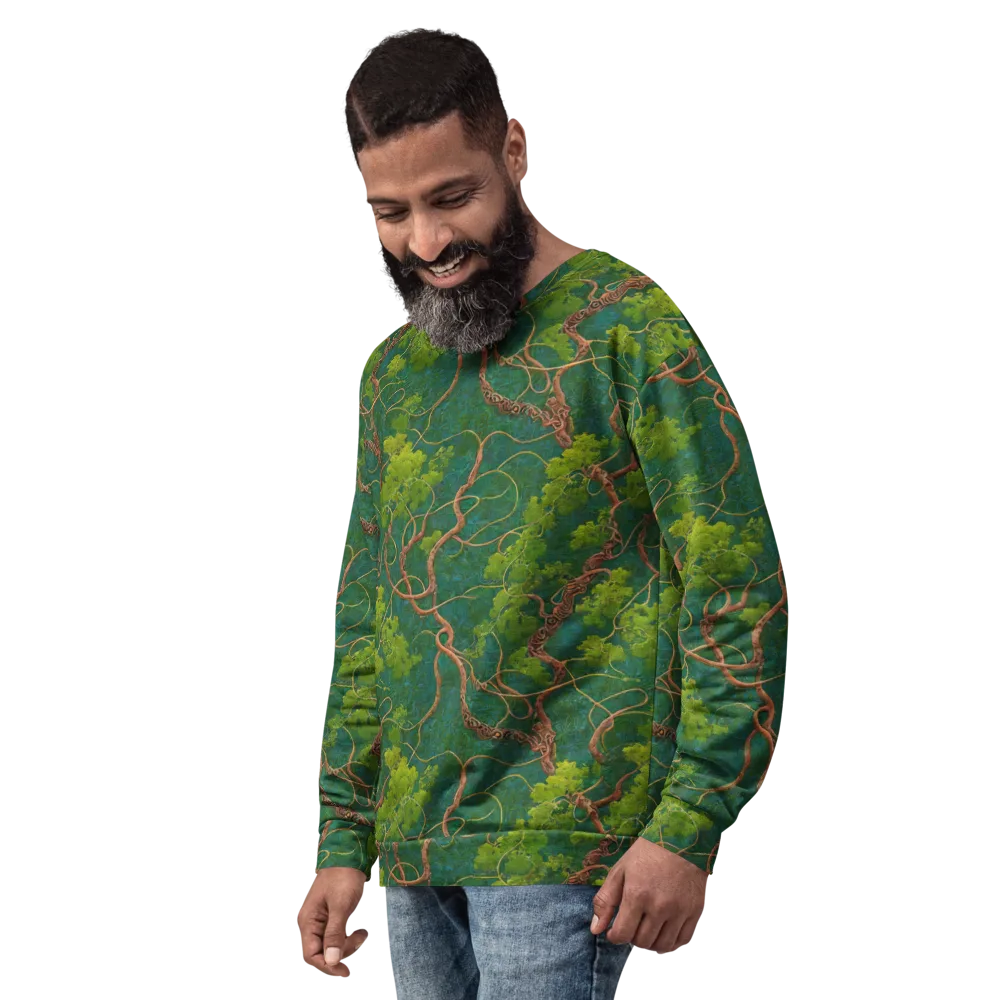 Emerald Tangle on Sweatshirt — Left Front