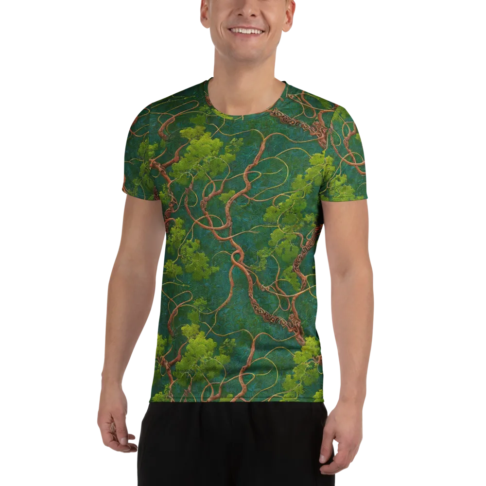 Emerald Tangle on Men's Athletic T-Shirt — Front
