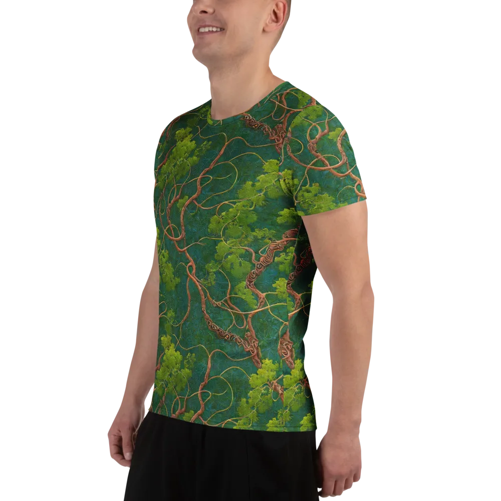 Emerald Tangle on Men's Athletic T-Shirt — Left