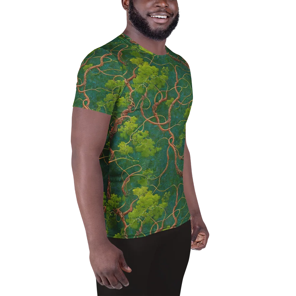 Emerald Tangle on Men's Athletic T-Shirt — Right
