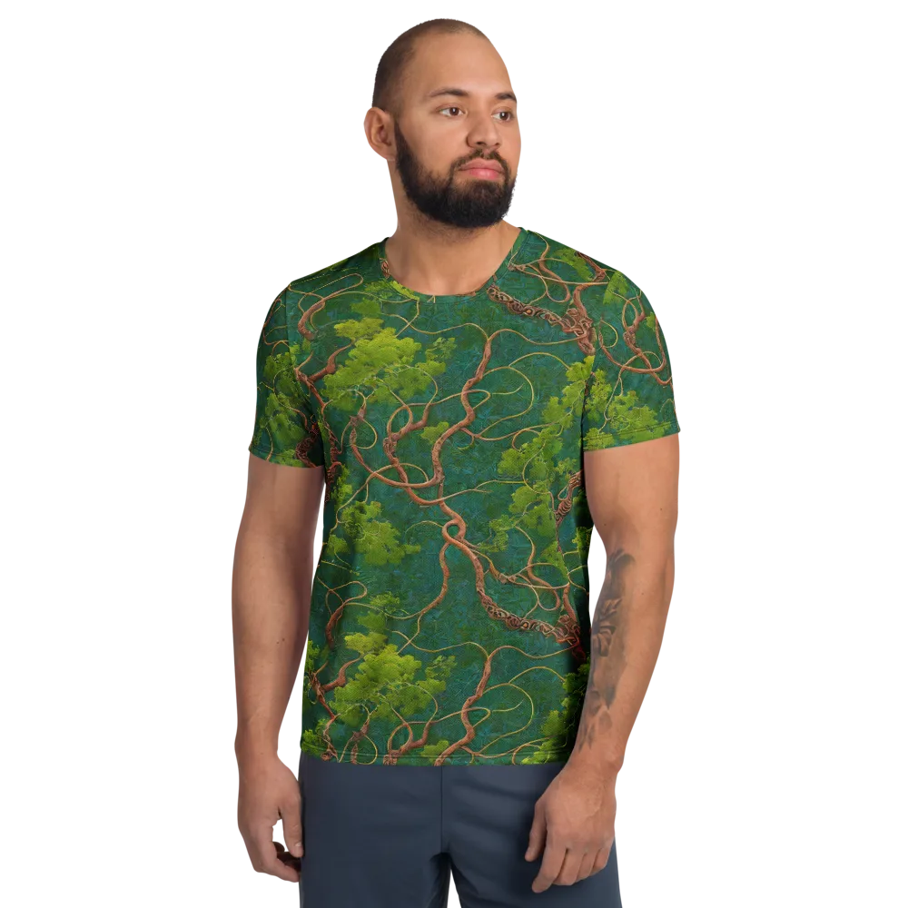 Emerald Tangle on Men's Athletic T-Shirt — Front