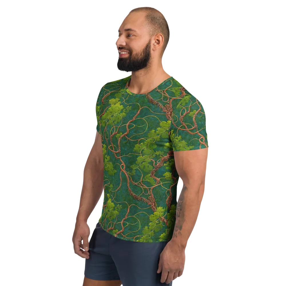 Emerald Tangle on Men's Athletic T-Shirt — Left