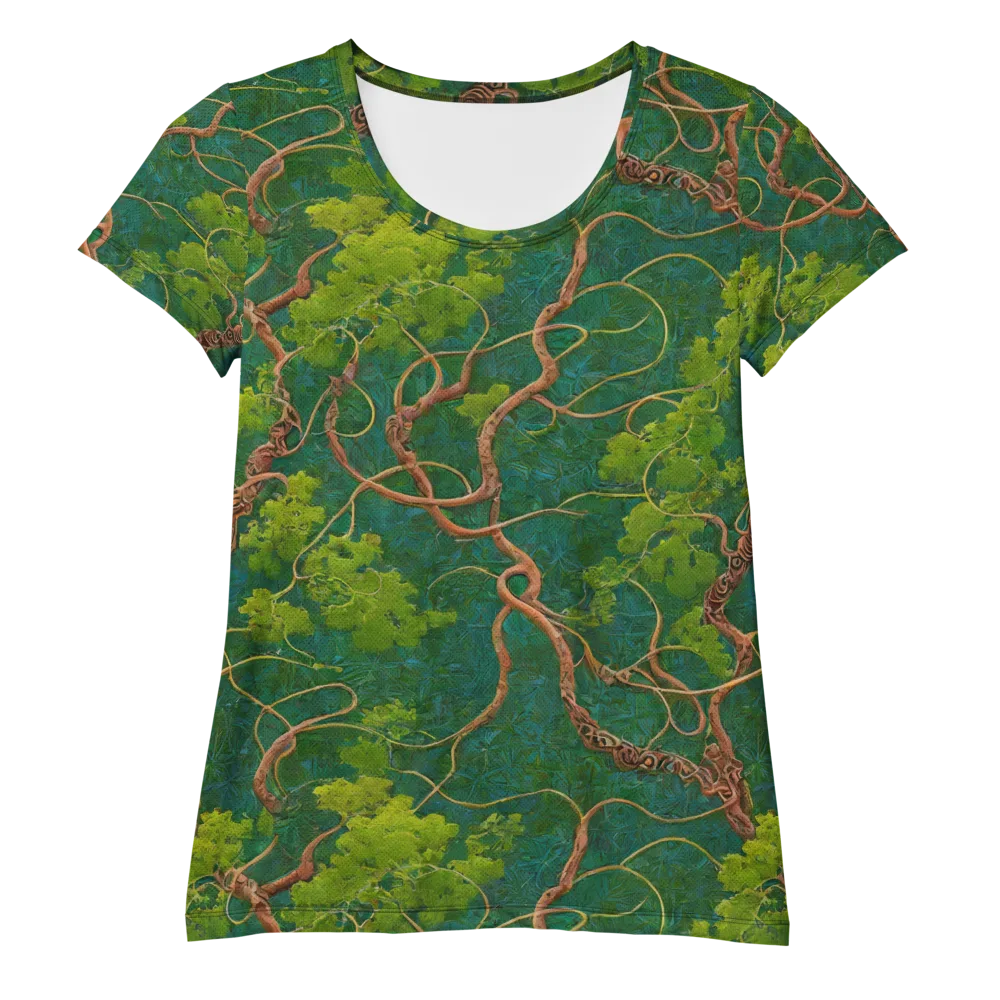 Emerald Tangle on Women's Athletic T-Shirt — Front