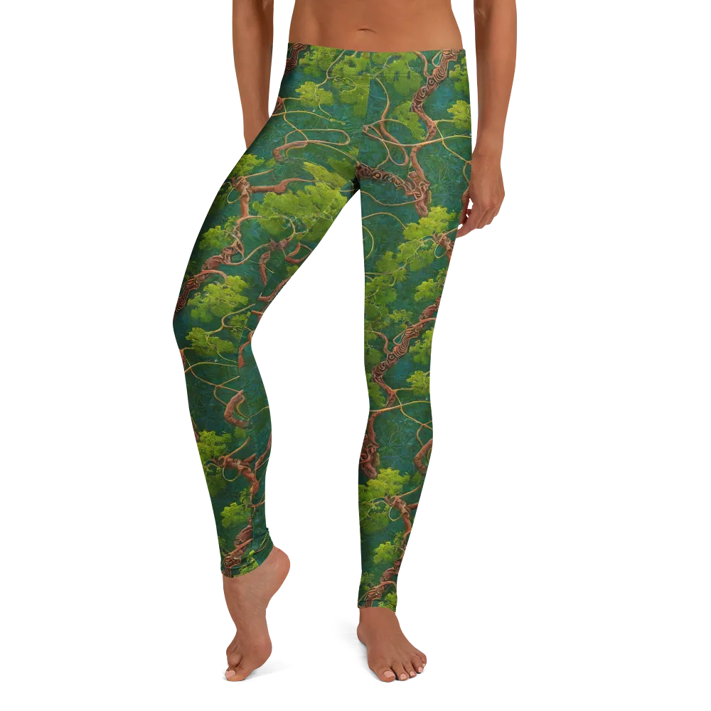 Emerald Tangle on Leggings — Front