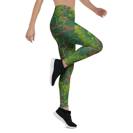 Emerald Tangle on a Leggings