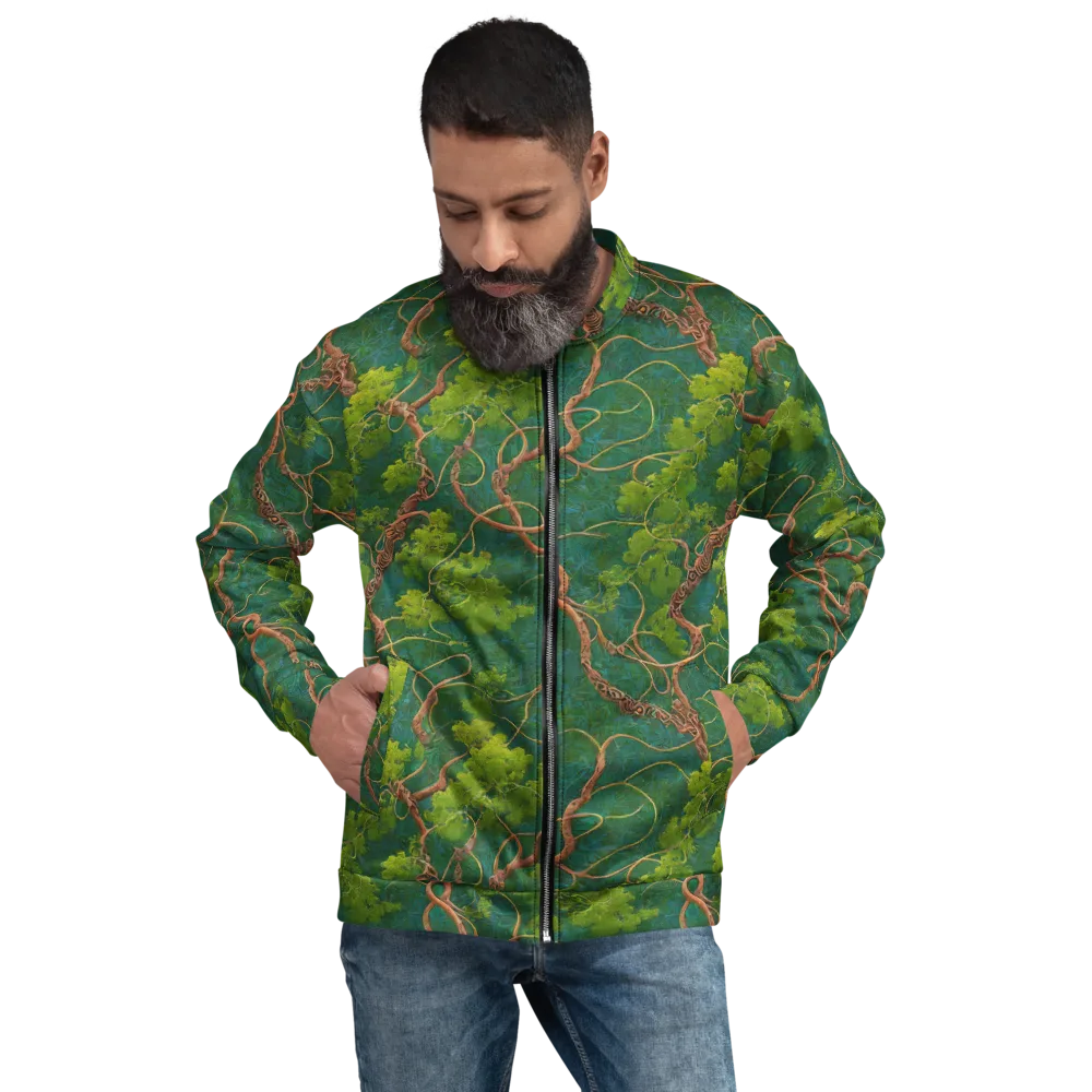 Emerald Tangle on Bomber Jacket — Front