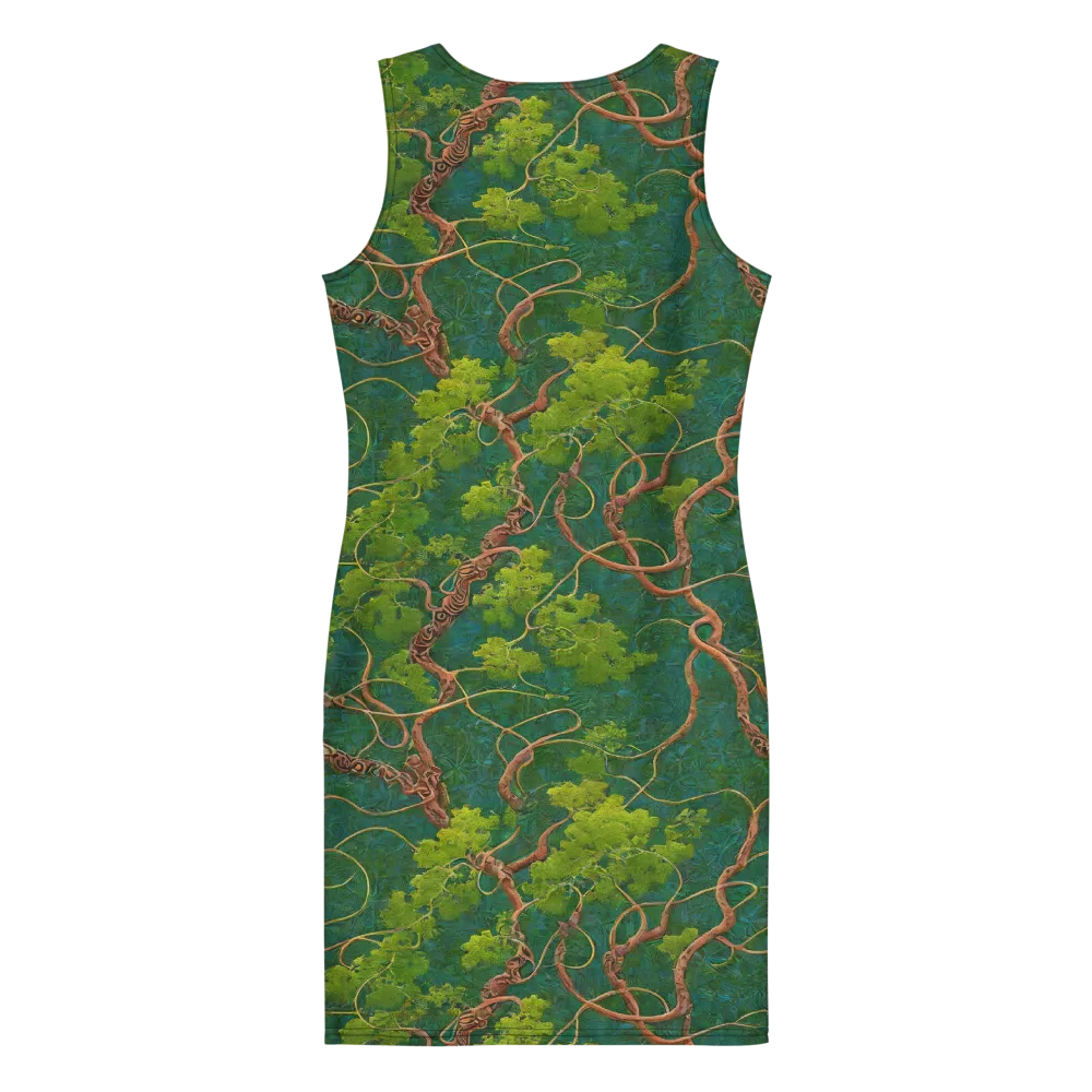 Emerald Tangle on Bodycon Dress — Back