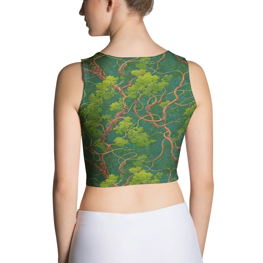 Emerald Tangle on Crop Top — Back