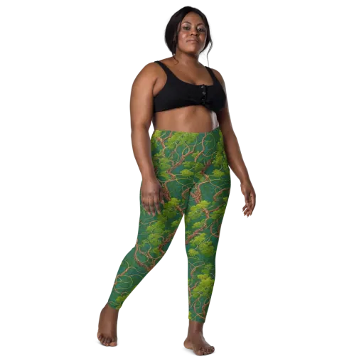 Emerald Tangle on a Leggings with Pockets