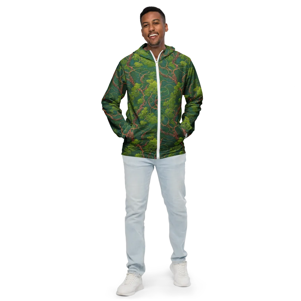 Emerald Tangle on Men's Windbreaker — Front