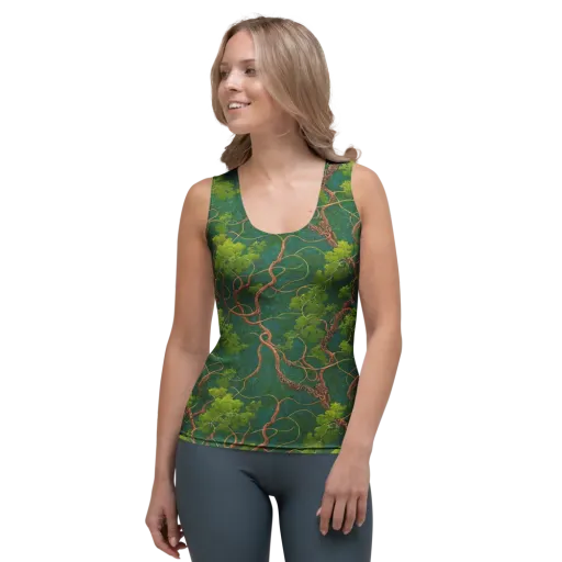Emerald Tangle on a Women's Tank Top