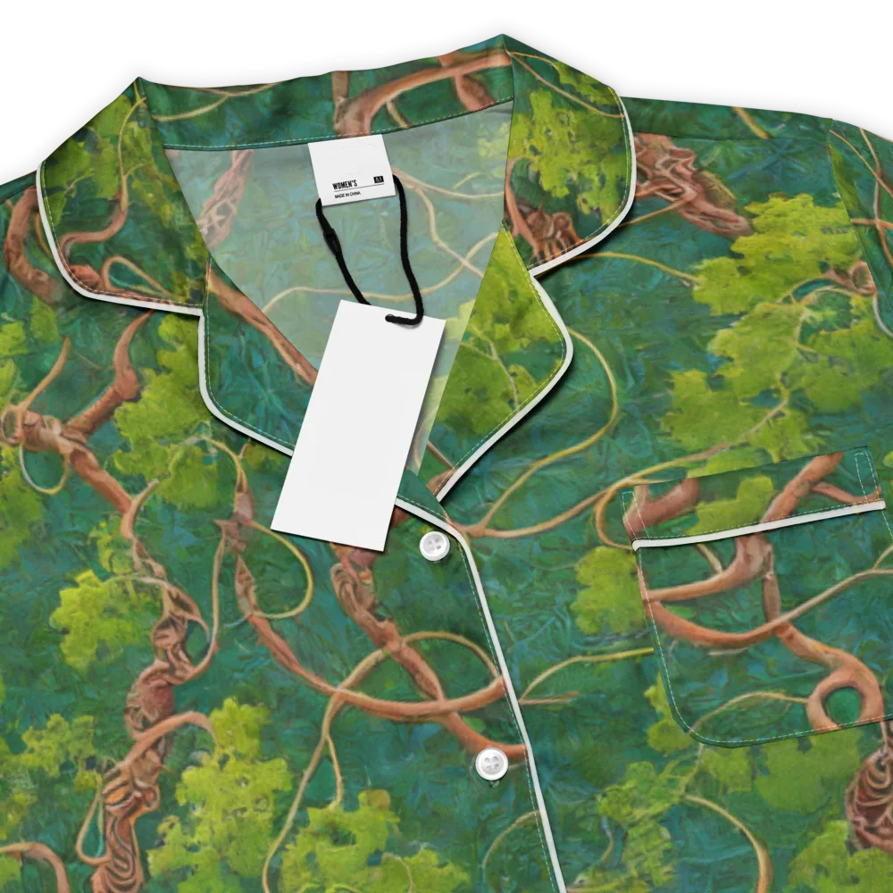 Emerald Tangle on Women's Short Sleeve Pajama Top — Product details