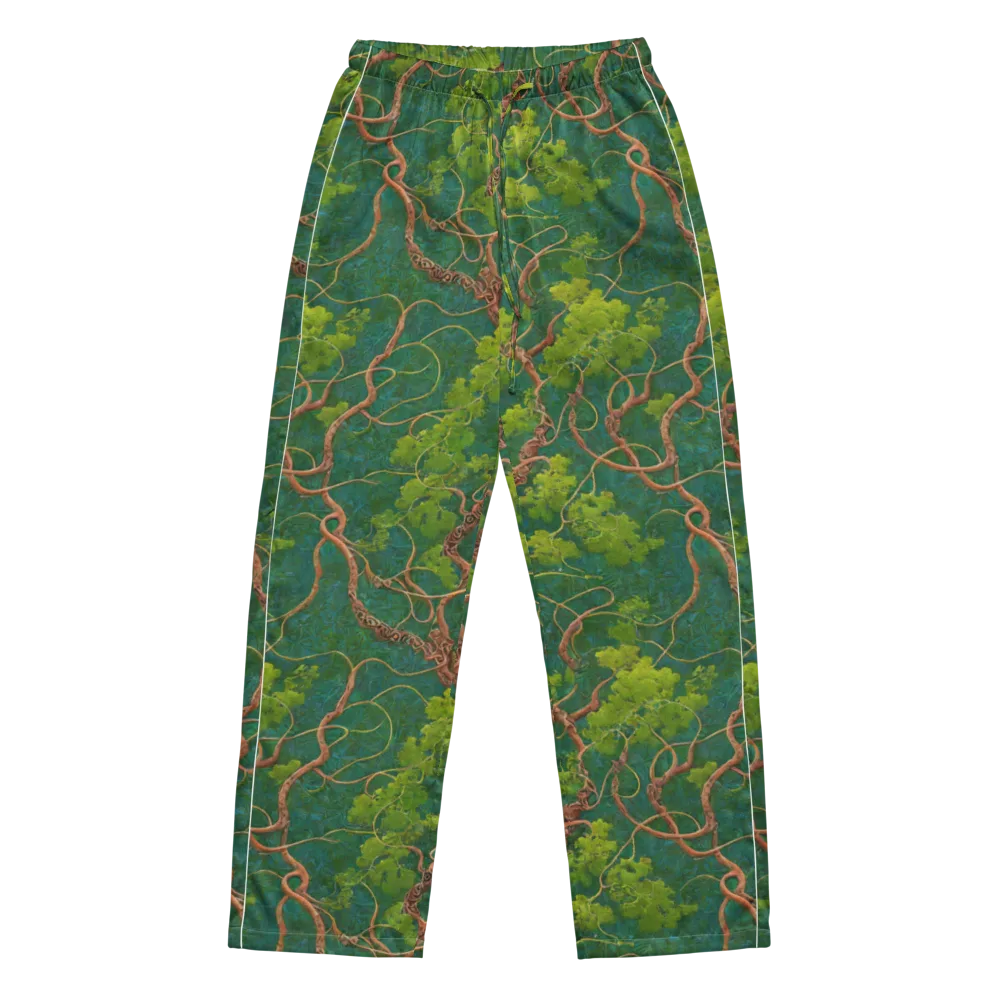 Emerald Tangle on Women's Pajama Pants — Front