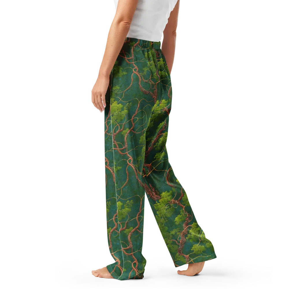 Emerald Tangle on Women's Pajama Pants — Left