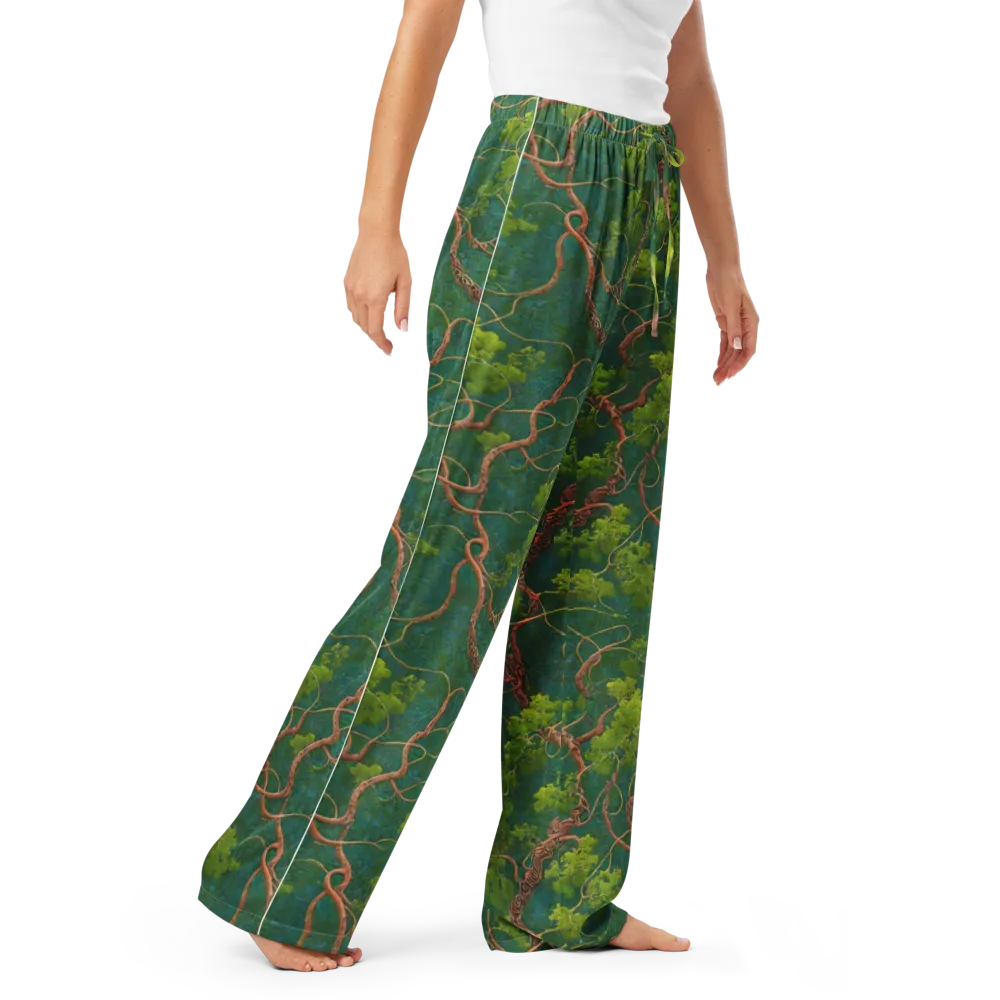 Emerald Tangle on Women's Pajama Pants — Right Front